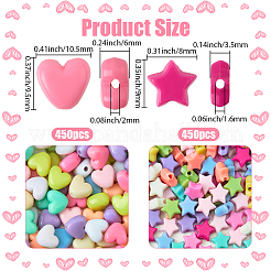 900шт 2 стиля непрозрачные акриловые бусины&nbsp;MACR-PA0001-36