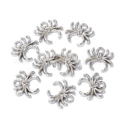 ハロウィンスパイダージュエリーccbプラスチックチャーム  ニッケル  18x17x3mm&nbsp;X-CCB-H833