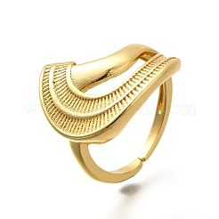 Регулируемая стойка покрытие латунные перстни для женщин RJEW-M028-33G