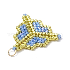 Подвески клевер из стеклянных бусин miyuki PALLOY-MZ00625-02