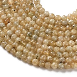 Бусины из натурального желтого граната&nbsp;G-Z129-C01-5mm-01