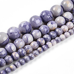 Chapelet de perles en verre baking paint&nbsp;DGLA-N003-8mm-C08