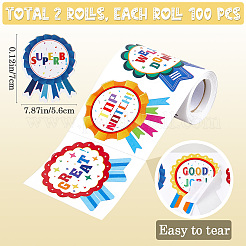 Круглые наградные бумажные самоклеящиеся наклейки&nbsp;DIY-WH20001-59