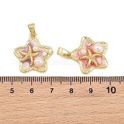 Pendentifs d'émail en laiton &nbsp;KK-CBAEBFB-10G