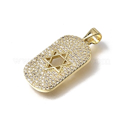 Pendentifs en laiton zircon cubique transparent&nbsp;KK-C262-20G
