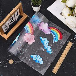 2 pieza de pegatinas electrostáticas para ventanas con prismas de arcoíris y nubes.&nbsp;DIY-GF0011-23