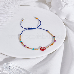 1шт стеклянные бусины плетеные браслеты из бисера для женщин&nbsp;BJEW-LP0002-32B