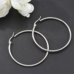 Orecchini a cerchio grandi in acciaio inossidabile 304 anti-ossidazione&nbsp;LS-EJEW-F105-06P