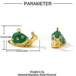 Подвески из нержавеющей стали 304 с эмалью&nbsp;STAS-OY003-76G