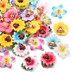 40шт 4 стиля подвески из смолы&nbsp;RESI-YW0006-17