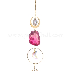 Attrape-soleil en laiton et cristal&nbsp;HJEW-G018-04C-G