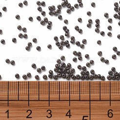 12/0 FGBグレードAラウンドガラスシードビーズ  焼き付け塗料  キャメル  2.3x1.5mm  穴：1mm  約48500個/ポンド&nbsp;SEED-N001-A-1050