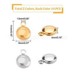 28 шт. подвески из нержавеющей стали 304 двух цветов&nbsp;STAS-UN0037-04