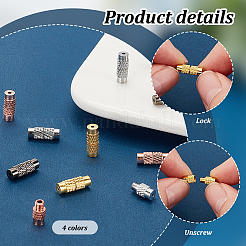 100 шт. 4-х цветные латунные винтовые застежки-колонны KK-PH0010-58