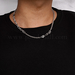 Halsketten aus gemischtem Edelstahl 304 für Damen und Herren&nbsp;WGF6235-01