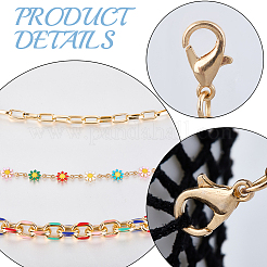 1 набор из 3-х стилей железной шляпной цепочки с застежкой-карабином&nbsp;HJEW-CN0001-31B