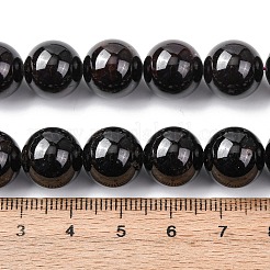 Гранат природный бисер нитей&nbsp;G-H343-D11-12mm