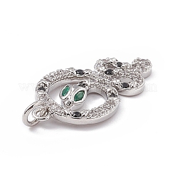 Латунные микро проложить кубического циркония подвески KK-P224-07P