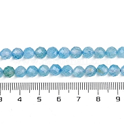 Natürliche blaue Topas-Perlenstränge&nbsp;G-F782-B07-05