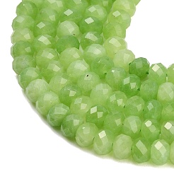 Rangs de perles de jade blanc naturel teintées et facettées&nbsp;GG-CBAE966-01A-V