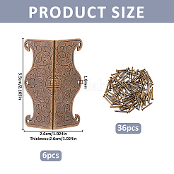 Protezioni angolari per scatola in ottone&nbsp;AJEW-WH0752-738AB