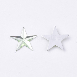 プラスチックカボション  スター  ダークシーグリーン  13x14x1.5mm  約2000個/袋&nbsp;KY-T012-02C