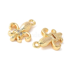 Латунные микропаве прозрачные подвески с фианитом&nbsp;KK-U064-10G