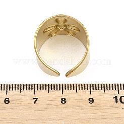 Offene Manschettenringe aus breitem Edelstahl 304 für Damen&nbsp;RJEW-A102-08G