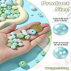 250 г УФ-покрытие радужные переливающиеся непрозрачные акриловые бусины&nbsp;PACR-CJ0001-38D