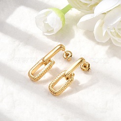 Овальные серьги-гвоздики из нержавеющей стали 304&nbsp;EJEW-K268-41G