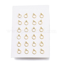 Pendientes de botón de acero inoxidable 304&nbsp;X-EJEW-H100-02G