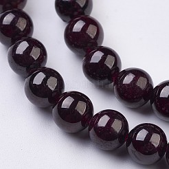 Гранат природный бисер нитей G-J376-37-6mm