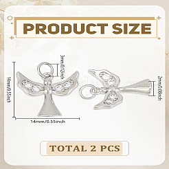 2 шт. латунные подвески с микропаве из кубического циркония класса ААА&nbsp;ZIRC-LP0001-42