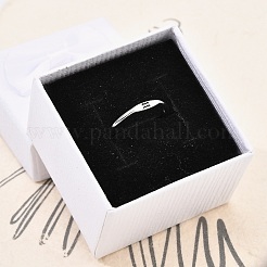 925 регулируемое кольцо из стерлингового серебра с родиевым покрытием RJEW-S397-01P-10