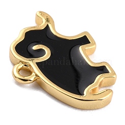 Подвески из золотой латуни с эмалью&nbsp;KK-P197-09G