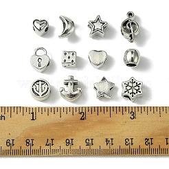 60шт 12 стиля европейские бусины из сплава в тибетском стиле TIBEB-FS0001-05