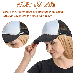 5 шт. 5 стиля круглых пластиковых и акриловых бусин для бейсбольной кепки&nbsp;AJEW-GO00046