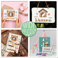 Углеродистая сталь разрезает трафареты DIY-WH0309-1424