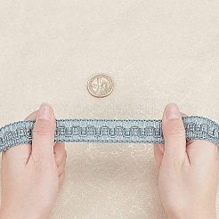 Лента из полиэстера с эффектом металлик OCOR-WH0065-14B