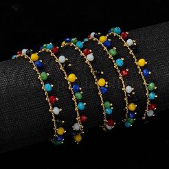 3.28 фут ручной работы из бисера цепочки из стекла X-AJEW-P061-A03