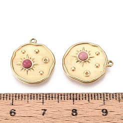 Подвески из нержавеющей стали 304 и родохрозита STAS-T072-08G