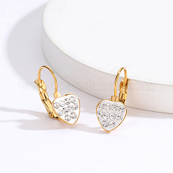 Элегантные серьги-кольца из нержавеющей стали в форме сердца 201&nbsp;GM6830