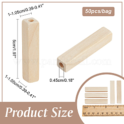 50 шт. необработанные деревянные европейские бусины WOOD-NB0002-47