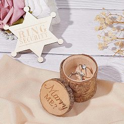 Звездное кольцо защитный значок со словом&nbsp;AJEW-FG0001-95