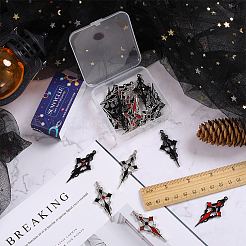 24шт 6 цвета горный хрусталь крест pendatn с эмалью ENAM-SC0003-81