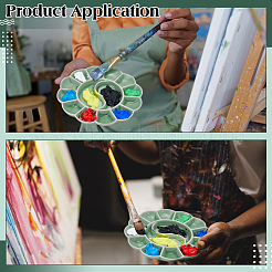 1 шт. фарфоровая палитра для акварели и масла&nbsp;AJEW-BC0009-31