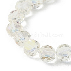 Стеклянные бусины с гальваническим покрытием  EGLA-L045-G-HR02