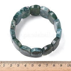 Браслеты из натуральных бусин мохового агата для женщин и мужчин BJEW-I323-02G