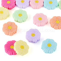 14 Stück 7 Farben Blumen-Blumenperlen aus lebensmittelechtem&nbsp;SIL-TA0003-09