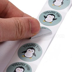 Плоские круглые бумажные наклейки спасибо DIY-C042-12B